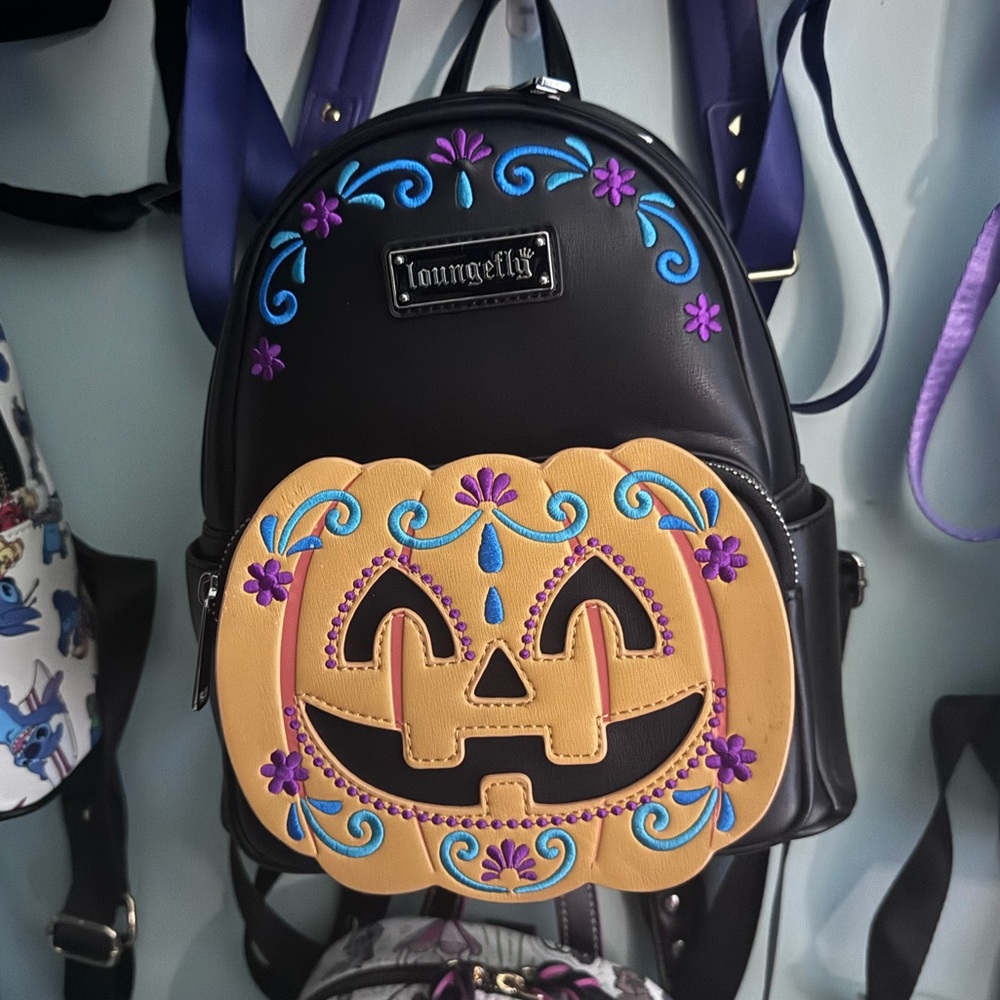 Loungefly Black and Orange Halloween Backpack